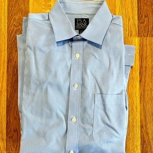 Jos A. Bank blue French cuff dress shirt